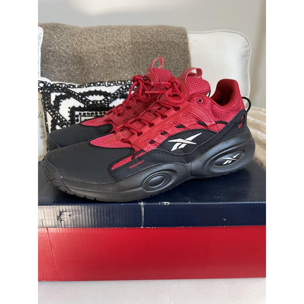 Reebok Solution Allen Iverson Mid Shoes Mens 13 Red Black Basketball Sneakers
